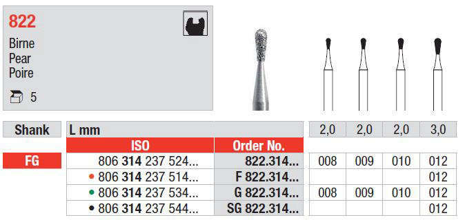 Diamantbor pære 822 FG 010
