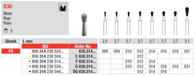Diamantbor pære 830 FG 010