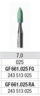 Edenta grøn sten lille flamme  GF661 FG 025 