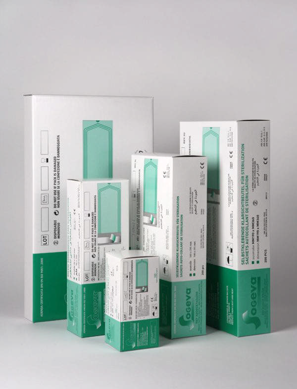 Autoklaveposer m/klæb 7x23 cm grøn