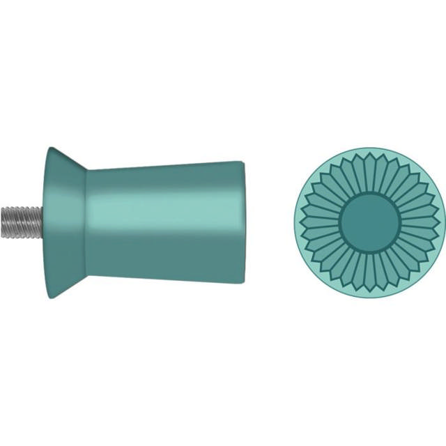 Hawe gummikopper Screw-Type Ribbed turkis 9000/30