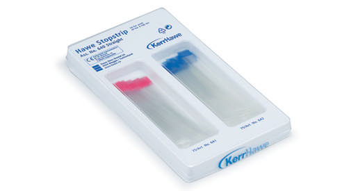 Stopstrips matricer plast buet 10mm, blå 652