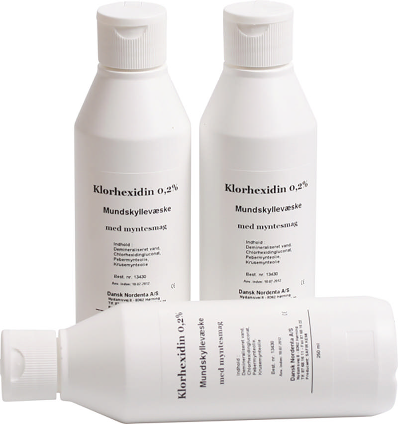 Klorhexidin mundskyl 0,2% med mint 15 x 250ml