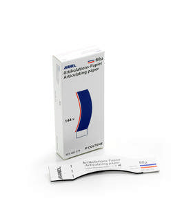 Hanel artikulationspapir buet 80my rød/blå 480374