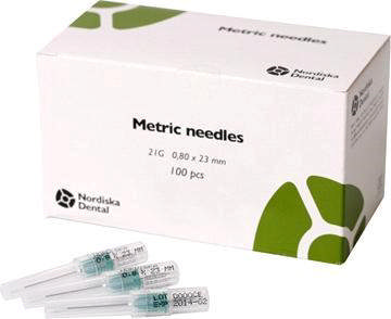 Metric kanyler 21G 0,8 x 23mm 1201700