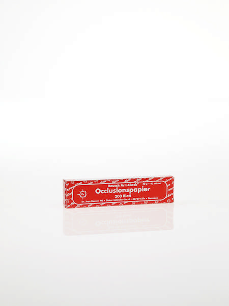 Artikulationspapir blok db.sidet 40my rød  BK10