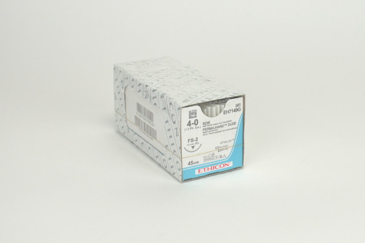 Ethicon silke sutur EH7149G FS-2/4-0 sort