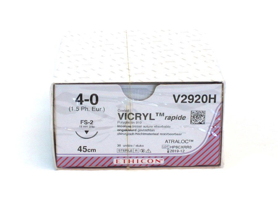 Ethicon vicryl sutur V2920H FS-2S/4-0 natur