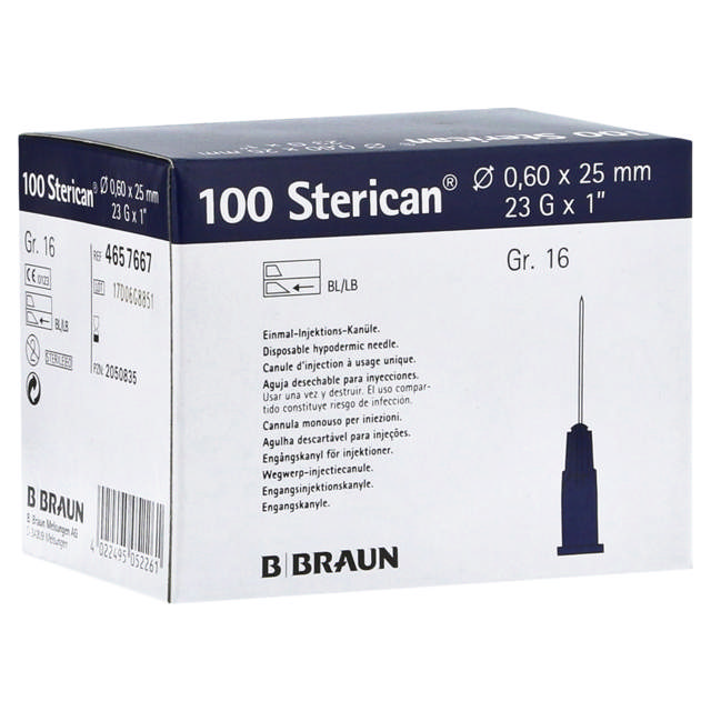 Sterican luer kanyler til injektion 23G 0,6 x 25mm