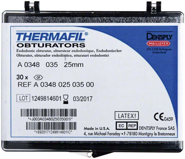 Thermafil Obturators str. 035 25mm grøn A0348