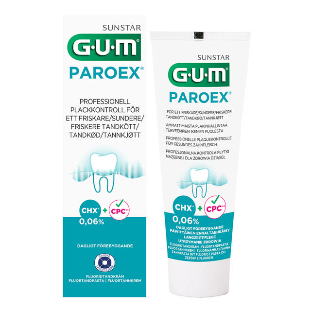 GUM Paroex tandpasta m/fluor 0,06% CHX 75ml  1750