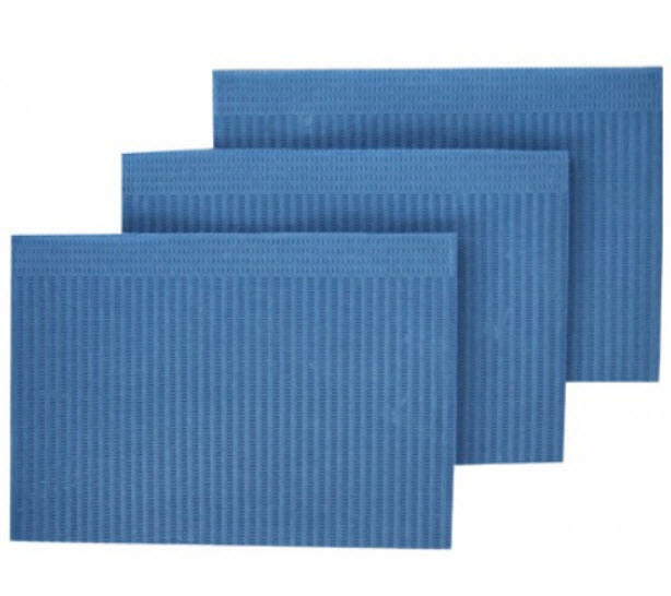 Patientservietter m/plast 45 x 33cm mørkeblå 