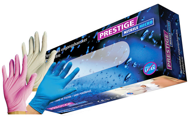 Prestige Nitrile Micro handsker pink Str. M 