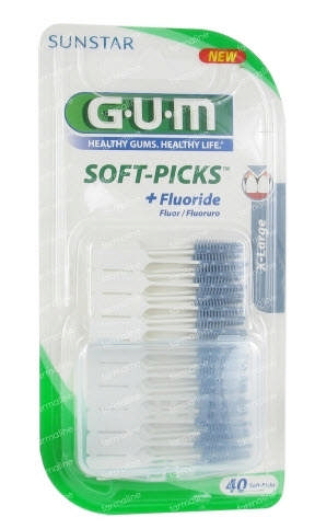 GUM Soft-Picks Original x-large grå 40stk 636SW40