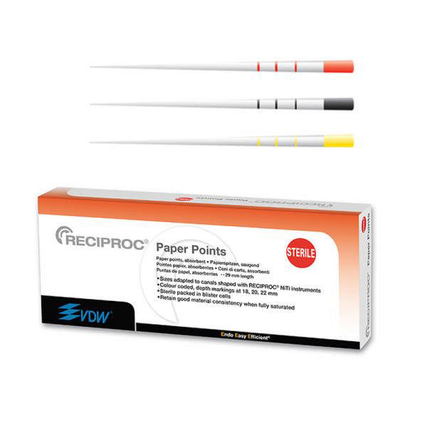 Reciproc Paper points 29mm R50/gul