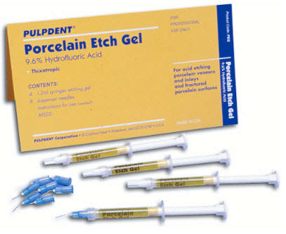 Pulpdent Porcelain Etch gel/ flussyre 9,6% 4 stk