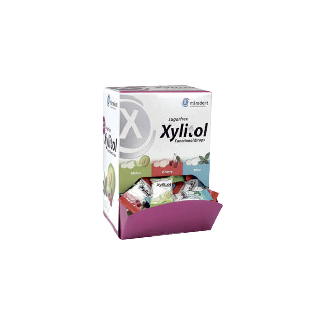 Miradent Xylitol drops i dispenser