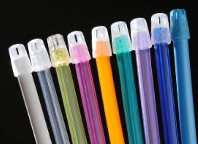 Bøjeligt spytsug rosa-transparant 150mm