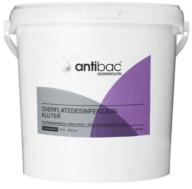 Antibac overfladedes. 75% vådservietter 603047