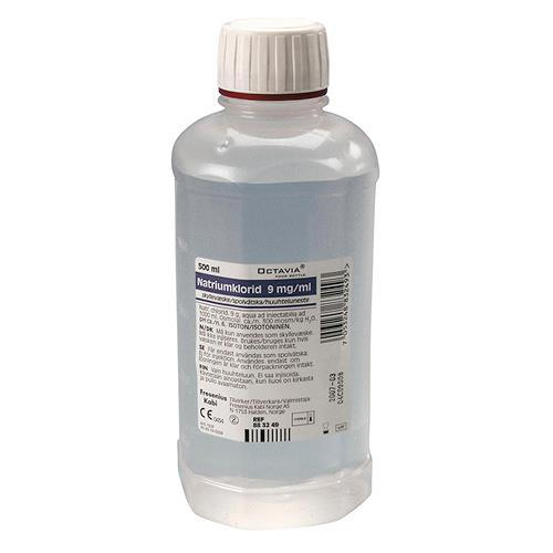 Natriumklorid 0,9% flaske 500ml