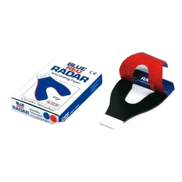 Blue/red Radar artikulationspapir hestesko 65my  07-004