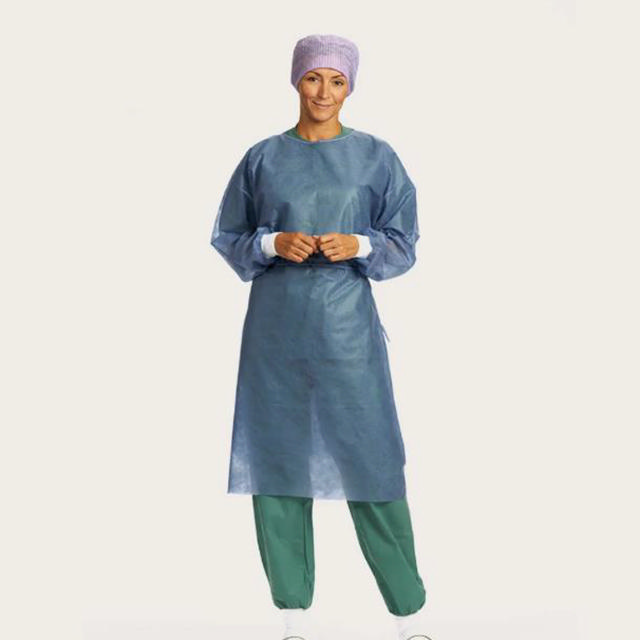 Overtrækskittel m. manchet mørkeblå XL