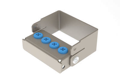 Nichrominox Plug In borstander til 4 bor blå