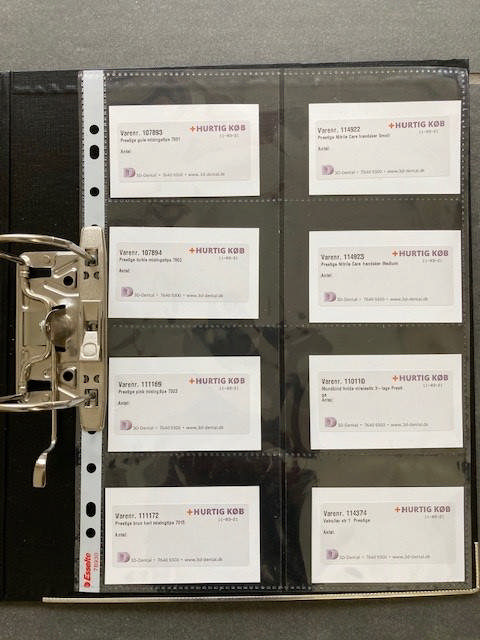 Hurtigkøb, plastlomme til 10 kort