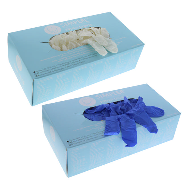 Simplee nitril handske blå str. M 10 x 200stk