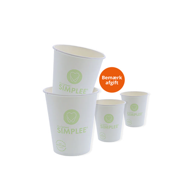 Simplee drikkebægre bio 180ml hvide