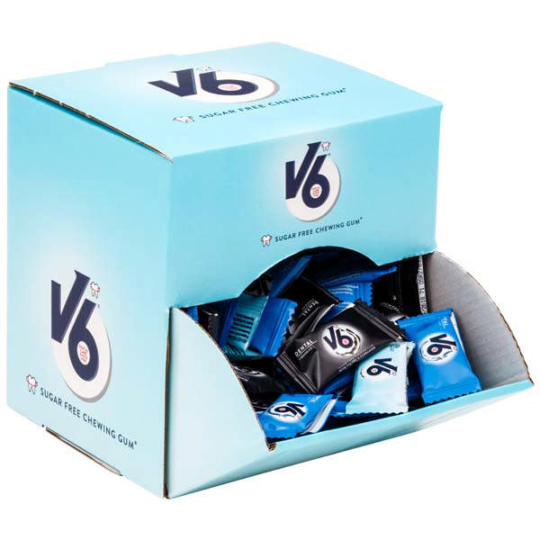 V6 tyggegummi Klinikkboks
