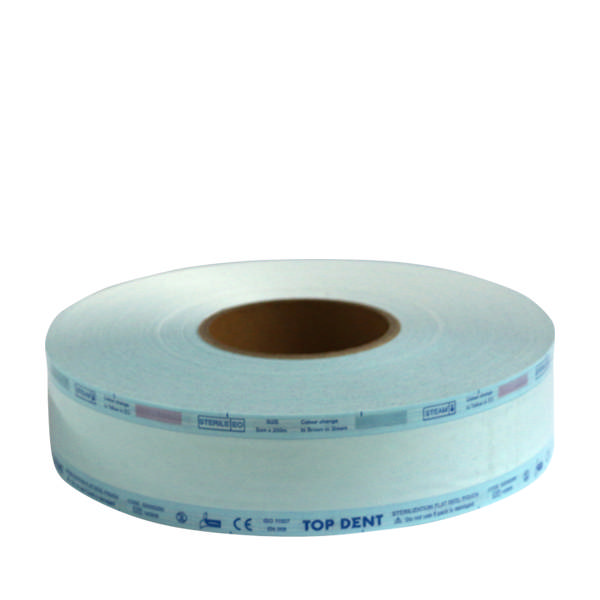 TopDent autoklavefolie i rulle 5cm x 200m. 102901