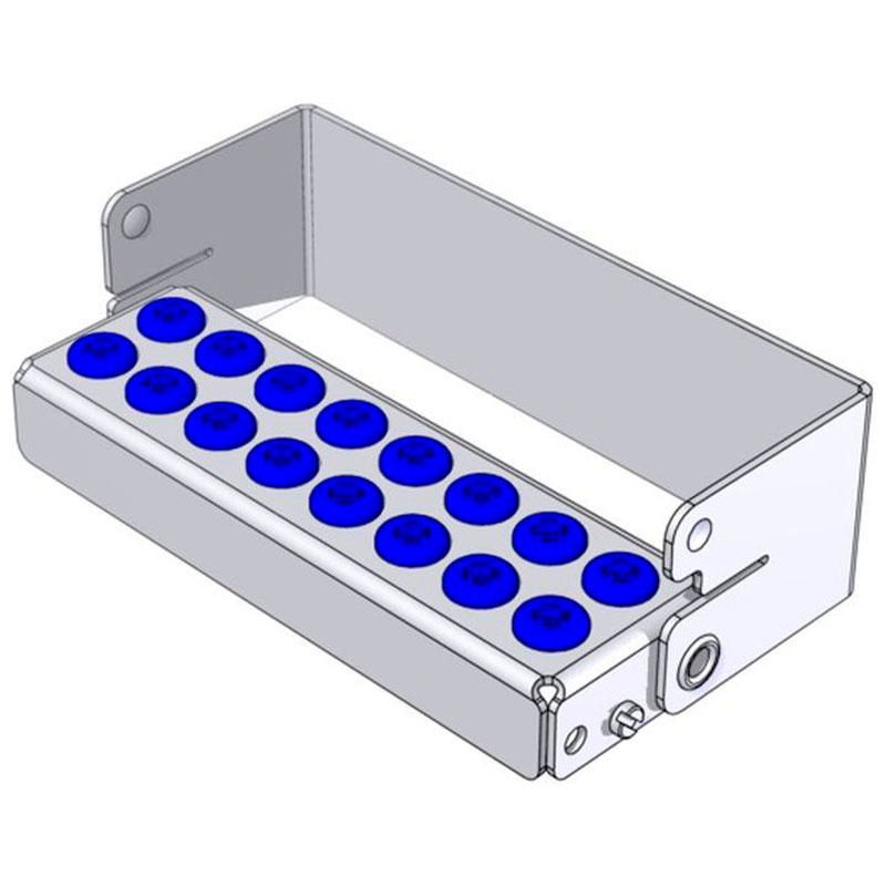 Nichrominox Plug In borstander til 16 bor blå