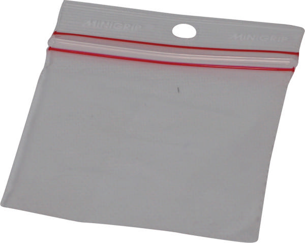 Plastposer m/lynlås og skrivefelt 4 x 6cm