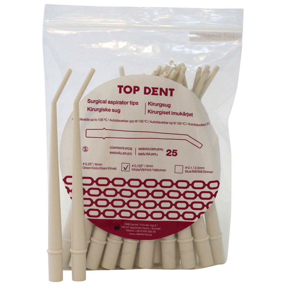 TopDent kirurgisug hvide 3 mm.158894