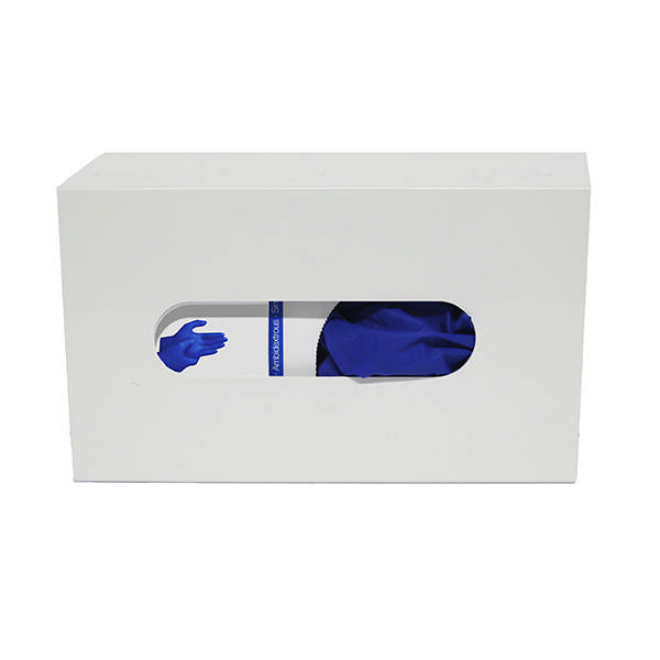 Handskedispenser i plast. stor model, hvid.