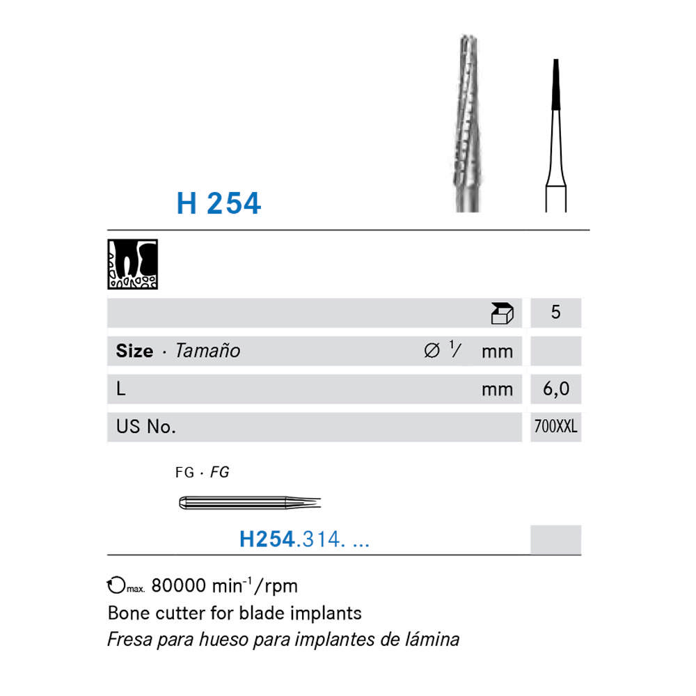 Komet HM fræser H254, konisk FG H254/012