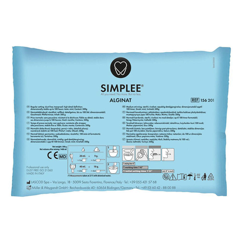 Simplee alginat blå 500g 156201