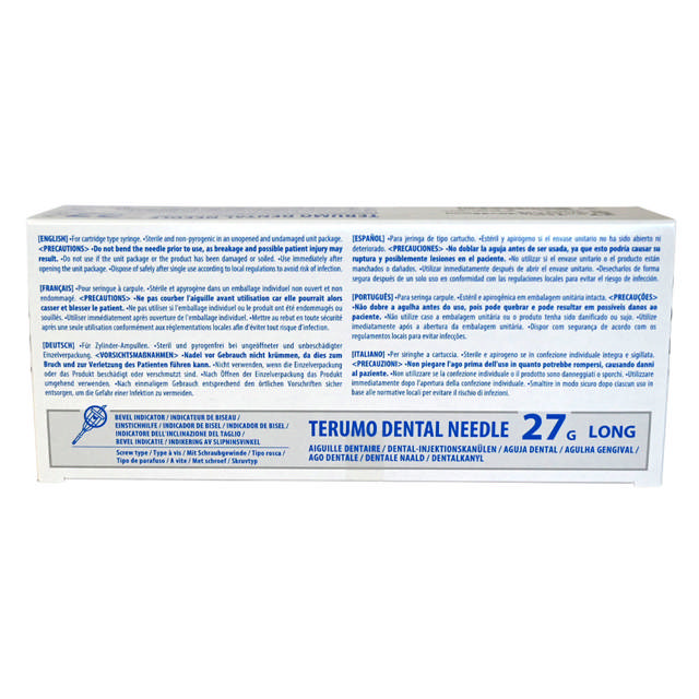 Terumo kanyler 27G/0,40 x 35mm gråt gevind M2735B