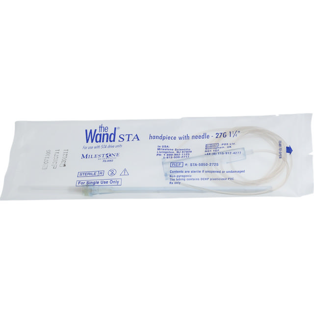 Wand STA håndstykker m kanyle 27G/0,4 x 31,7mm blå