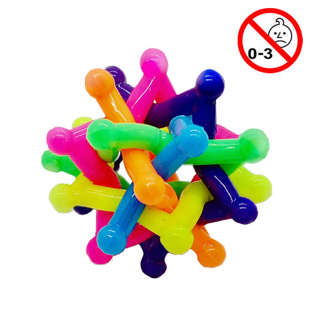 Hoppebold, femstjernet i silikonegummi