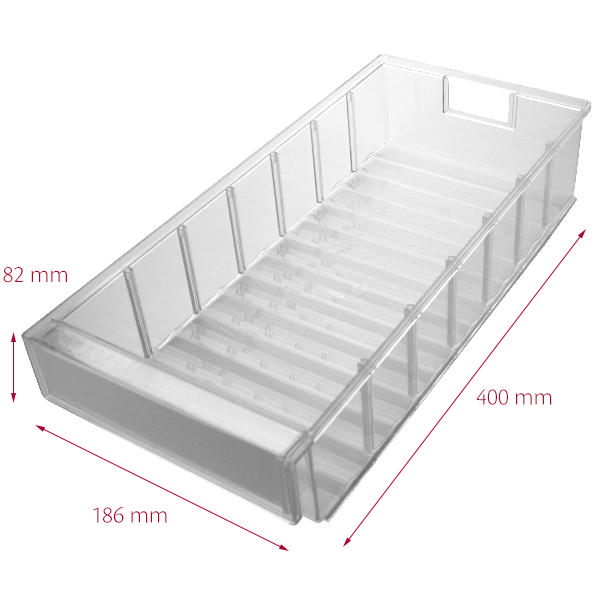 Hurtigkøb kasse 7 186 x 400 x 82 mm, klar, lukket front